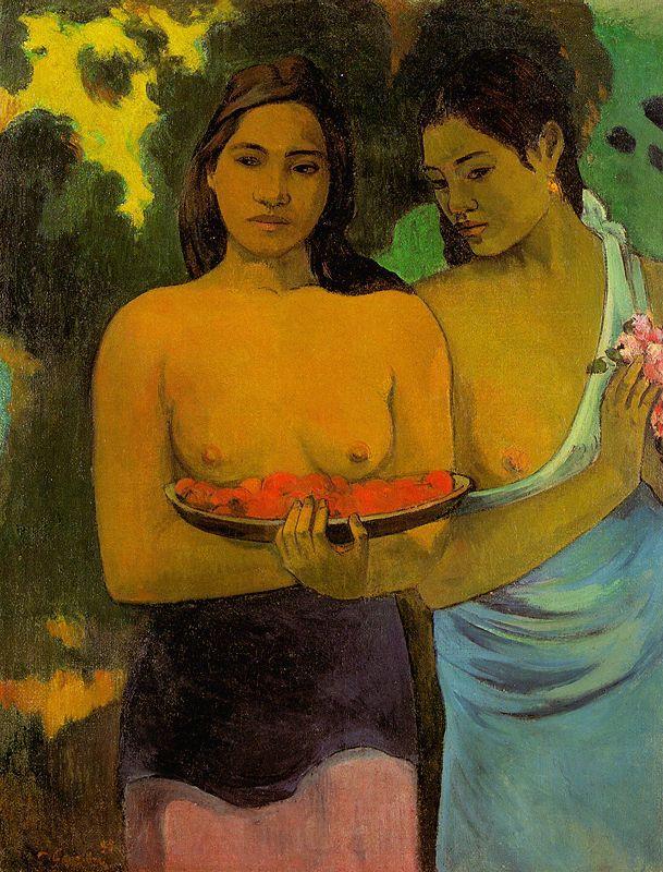 Paul Gauguin Two Tahitian Women with Mango